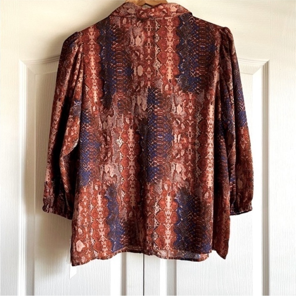 Nanette Lepore Animal Print Blouse - Picture 6 of 8